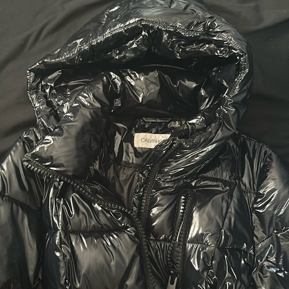 Black Calvin Klein Winter Coat.
